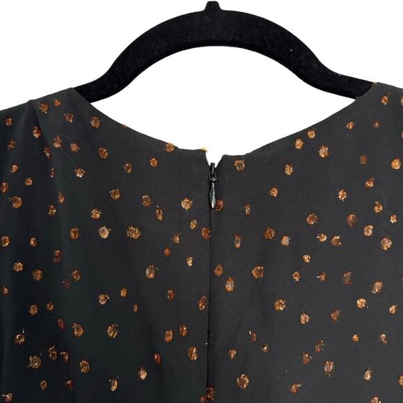 Madewell Cape Sleeve Mini Dress in Metallic Dots - Picture 6 of 8